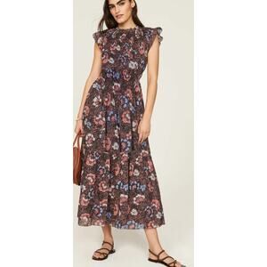 Cleobella Kyah Ankle Dress - Size L, Organic Cotton Floral